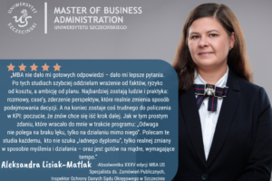 Aleksandra Lisiak-Matlak - opinia MBA